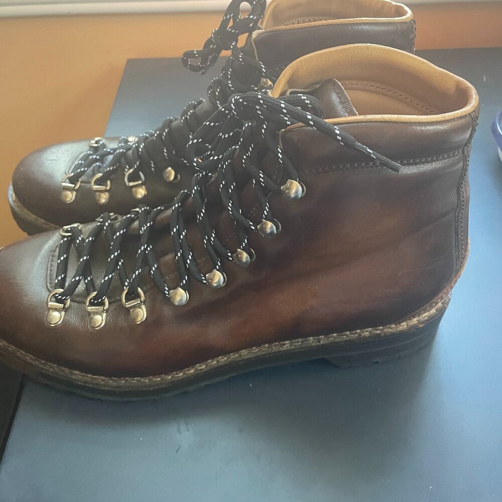 Mens Ralph Lauren Purple Label; Fidel Burnished Calfskin Hiking Boot Size 11